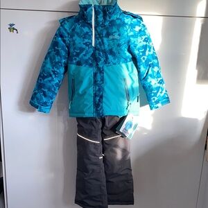 Blue and Grey Snowsuit Set